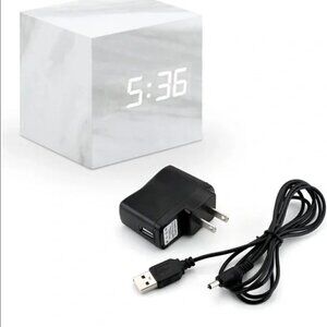 Cloudnola Block Clock - Cube Alarm Clock -NEW in BOX!